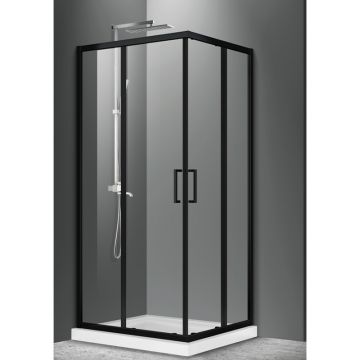 Cabina de dus Mediterraneo Hector 80x80 cm Negru