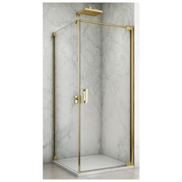 Cabina de dus SanSwiss Cadura Opal 90x90 cm cu deschidere dreapta Auriu