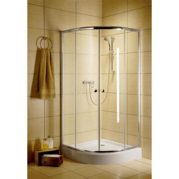 Cabina de dus Radaway Classic, semirotunda, grosime sticla 5 mm, 80 x 80 x 185 cm