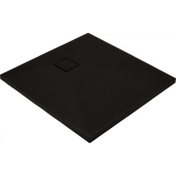 Cadita dus compozit slim patrata neagra 90x90 cm Deante, Correo Square