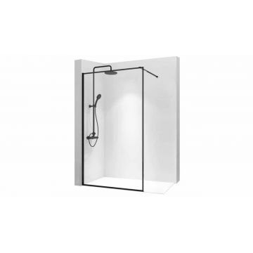 Paravan de  dus Walk-In  Rea 110 cm Bler Negru Mat Paravan de  dus Walk-In  Rea 110 cm Bler Negru Mat