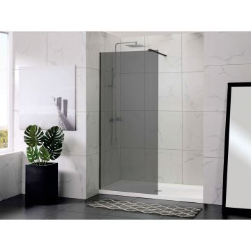 Paravan  dus Walk-In  120 cm West WST 07 negru cu sticla fumurie Paravan  dus Walk-In  120 cm West WST 07 negru cu sticla fumurie