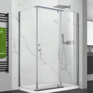 Cabina dus sticla securizata cu usa batanta 100x80 cm Mediterraneo Catania