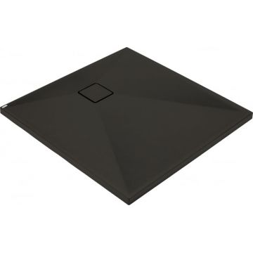 Cadita dus compozit slim patrata neagra 80x80 cm Deante Correo Square