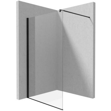 Paravan dus negru walk-in sticla securizata 120x200 cm, Deante Kerria Plus