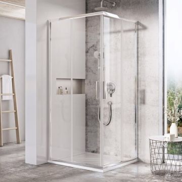 Cabina de dus patrata Ravak Blix Slim BLSRV2 90x90cm  crom lucios