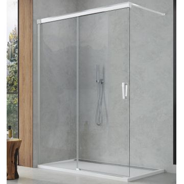 Cabina de dus Walk-in culisanta Sanswiss Cadura 120cm stanga  sticla securizata 6mm