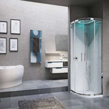 Cabina dus cu sauna Novellini Hammam Eon R90, 90x90 cm - Dimensiune 90x90