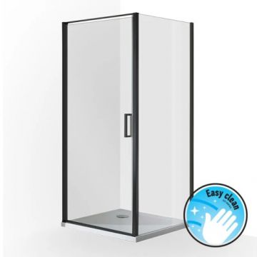 Cabina dus Wellis Quadrum 90x90 cm, negru - Dimensiune 90x90
