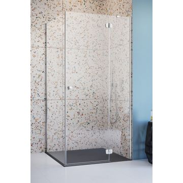Cabina de dus dreptunghiulara Radaway Torrenta KDJ 100x80cm  orientare dreapta  profile crom