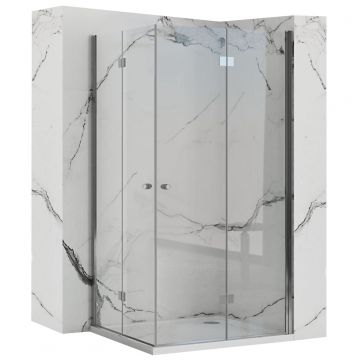 Cabina de dus Rea Fold N2, crom, 80x80 cm