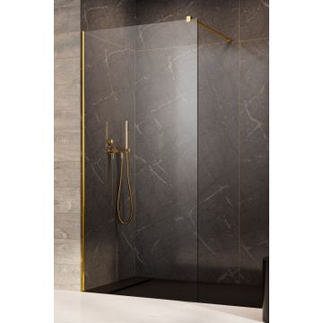Cabina de dus tip Walk-in Radaway MODO New GOLD II 70 cm  profil auriu
