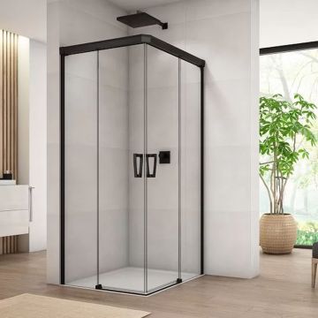 Cabina de duș Ronal SanSwiss, Cadura, 100 x h200, cu acces pe colț, prindere pe dreapta Cabina de duș Ronal SanSwiss, Cadura, 100 x h200, cu acces pe colț, prindere pe dreapta