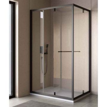 Cabina duș Kolpasan, Stellar Uni, 120 x 90 x h200, negru mat