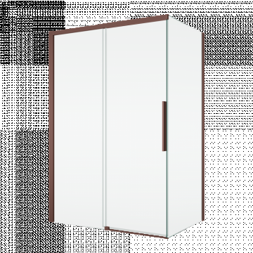 Cabina dus bordeaux metal 120x80 cm cu usa culisanta, grosime sticla 8 mm, tratament anticalcar, Ronal Oriana