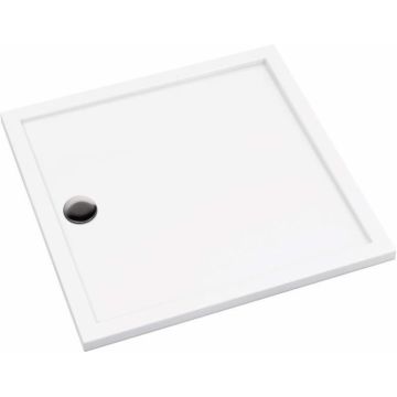 Cadita de dus acrilica, alba, 80x80x4.5 cm, patrata, Deante Prizma