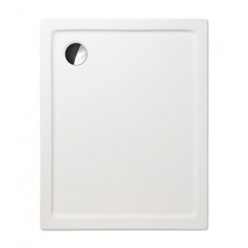 Cadita de dus dreptunghiulara, din acril, alba, 100x80x5 cm, Roth Flat KVADRO