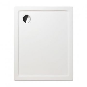 Cadita de dus dreptunghiulara, din acril, alba, 120x90x5 cm, Roth Flat KVADRO