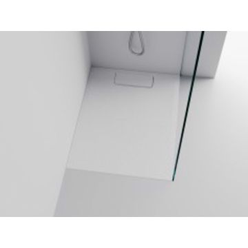 Cadita de dus dreptunghiulara, din compozit, gri, 90x70x3.2 cm, Cast Marble Bilbao