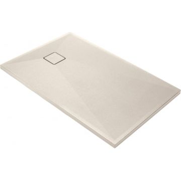 Cadita de dus dreptunghiulara, din granit, slim, bej, 100x80x3.6 cm, Deante Correo