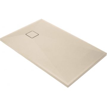 Cadita de dus dreptunghiulara, din granit, slim, bej, 120x80x3.6 cm, Deante Correo