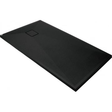 Cadita de dus dreptunghiulara, din granit, slim, neagra, 140x70x4.5 cm, Deante Correo