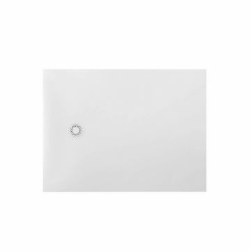 Cadita de dus dreptunghiulara, din marmura turnata, alba, 120x80x3.5 cm, KolpaSan Hopp