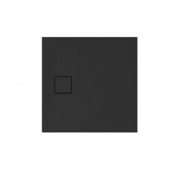 Cadita de dus patrata, acril, slim, negru mat, 90x90x4 cm, Cersanit Tako Slim