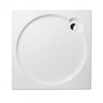 Cadita de dus patrata, din acril, alba, 90x90x6 cm, Roth Aloha Flat