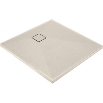 Cadita de dus patrata, din granit, slim, bej, 90x90x3.6 cm, Deante Correo
