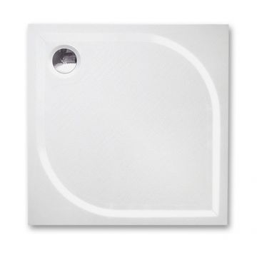 Cadita de dus patrata, din marmura, alba, 80x80x3 cm, finisaj anti-alunecare, Roth ALOHA-M