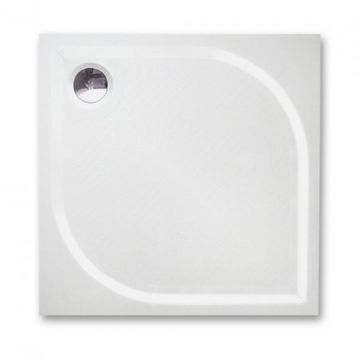 Cadita de dus patrata, din marmura, alba, 90x90x3 cm, finisaj anti-alunecare, Roth ALOHA-M