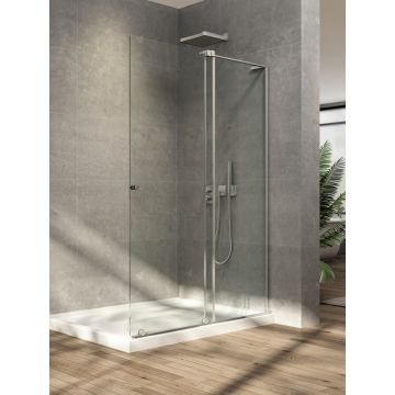 Paravan de duș Walk In Mediterraneo, Vario, cu lățime variabilă, format din 2 părți, easy clean, R22WI01-L-120 Paravan de duș Walk In Mediterraneo, Vario, cu lățime variabilă, format din 2 părți, easy clean, R22WI01-L-120