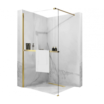 Paravan de dus Walk-In Evo Rea 120 cm Aero Auriu Lucios Paravan de dus Walk-In Evo Rea 120 cm Aero Auriu Lucios