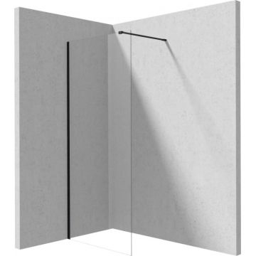 Paravan dus fix 70x195cm, sticla securizata 6 mm, negru mat, Active-Cover, Deante Prizma