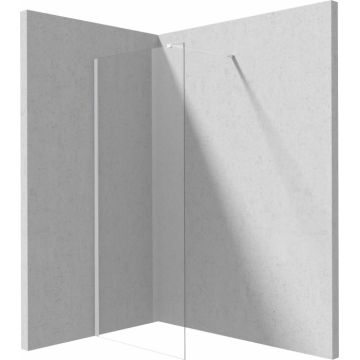 Paravan dus fix 80x195cm, sticla securizata 6 mm, alb mat, tehnologie Active-Cover, Deante Prizma