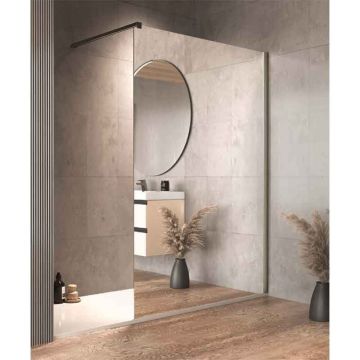 Paravan Walk-In Kolpasan, Calypso 100 cm, sticla 8 mm, efect oglindă, crom