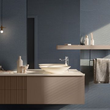 Top cu lavoar integrat Sanswiss Rigo 140 cm, cu orificiu lateral - Dimensiune 140 cm