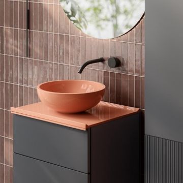 Top cu lavoar integrat Sanswiss Rigo 140 cm, cu orificiu lateral - Dimensiune 140 cm