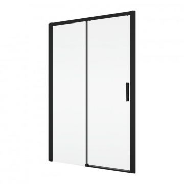 Usa culisanta de dus in nisa, 1000 mm, negru mat, doua elemente, Ronal Divera