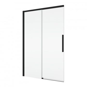 Usa culisanta de dus in nisa, 1200 mm, negru mat, doua elemente, Ronal Oriana