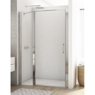 Usa de dus batanta 120 x 200, crom, cu sticla 6 mm, SanSwiss Divera