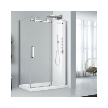 Cabina de dus dreptunghiulara cu usa glisanta Fluminia Paloma 100x80
