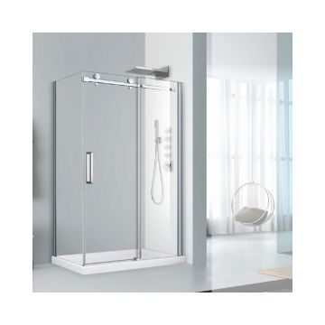 Cabina de dus dreptunghiulara cu usa glisanta Fluminia Paloma 120x90