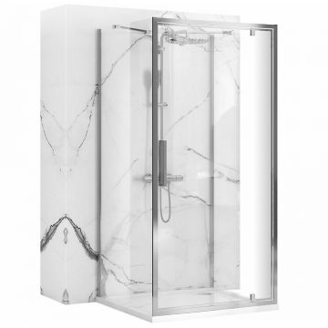Cabina de dus patrata cu usi batante Rea Rapid Swing 100x100 cm