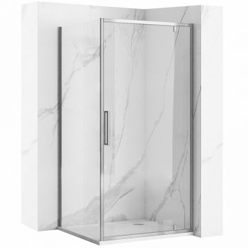 Cabina de dus patrata de colt cu usi batante Rea Rapid Swing 100x100 cm
