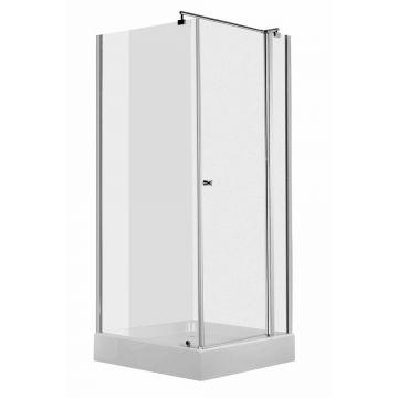 Cabina de dus patrata Deante Cubic cu usa pivotanta 90x90cm finisaj crom