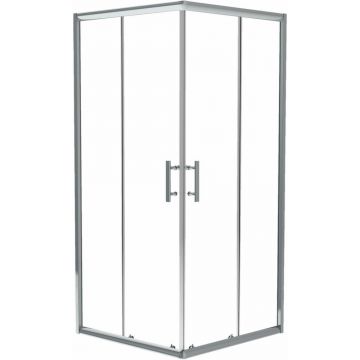 Cabina de dus patrata Deante Jasmin Plus cu usi culisante 90x90cm finisaj crom