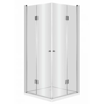 Cabina de dus patrata Deante Kerria cu usi batante 80x80cm finisaj crom