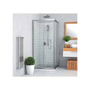 Cabina dus cu cadita de dus patrata si usi glisante Roth Lega Line LLS2 900 90x90